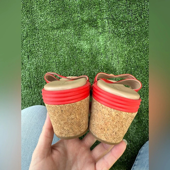 Cole Haan Red Women's Briella Grand II Wedge Slide Sandal Size 8.5B - Picture 5 of 8